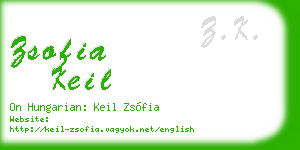 zsofia keil business card