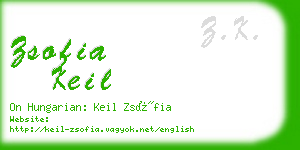 zsofia keil business card